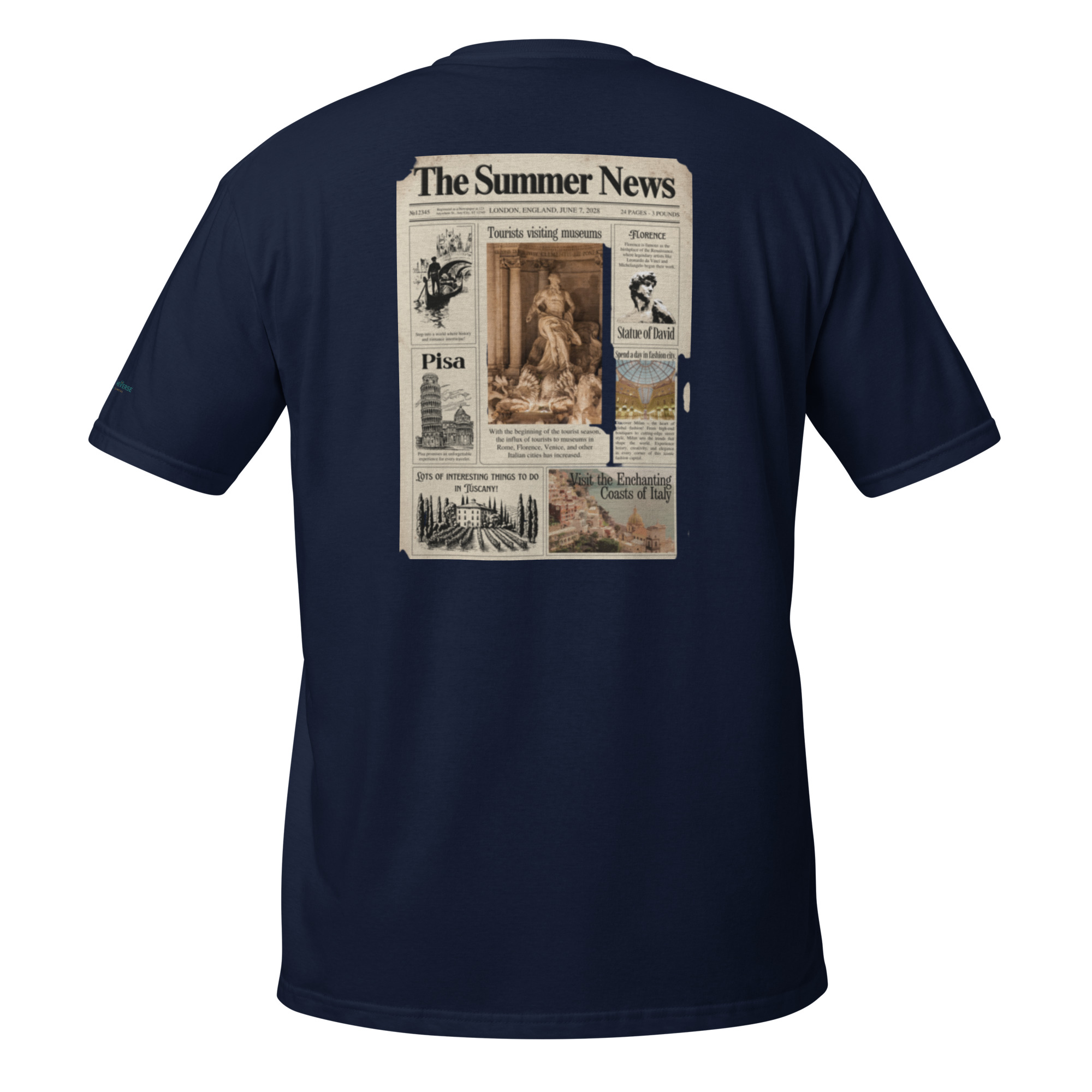 Short-Sleeve Men T-Shirt Newspaper